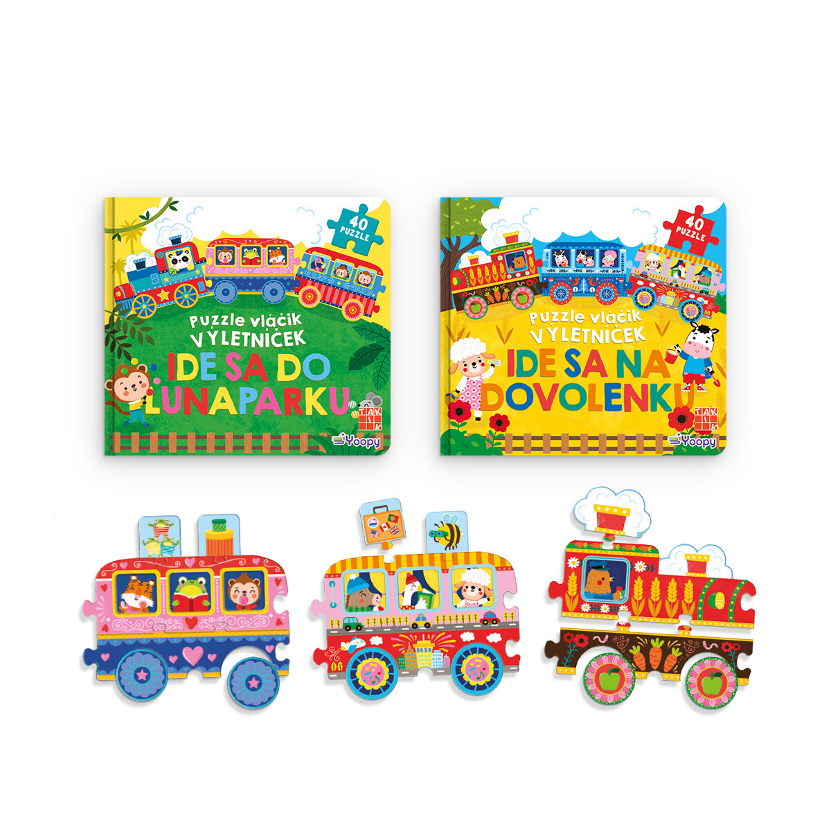 Puzzle vláčik Výletníček: Ide sa do lunaparku