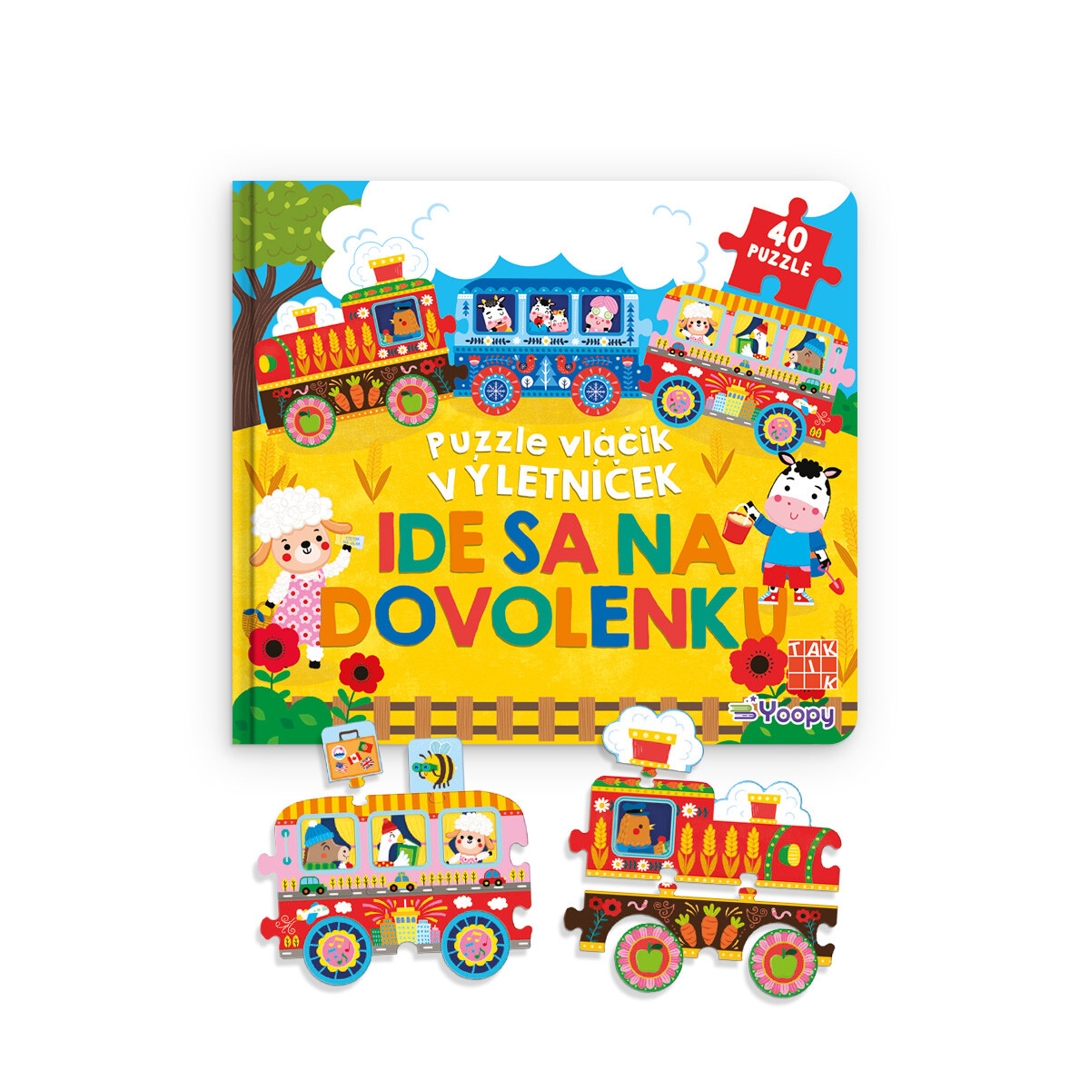 Puzzle vláčik Výletníček: Ide sa na dovolenku