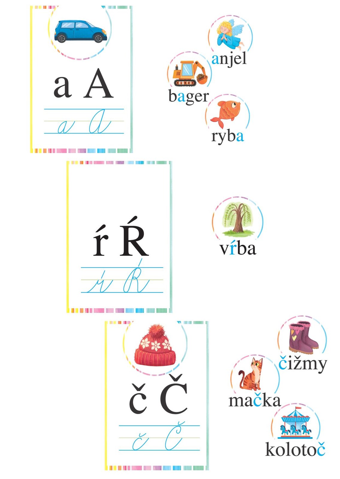 Nápovedné tabule k Novému Šlabikáru Nezábudka