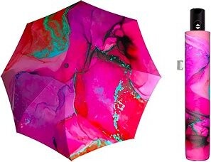 Doppler Magic Carbonsteel Marble Pink plnoautomatický dáždnik