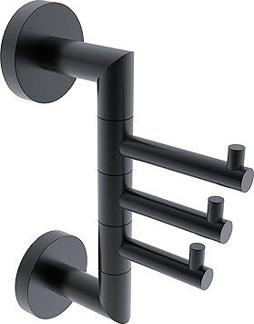 Nimco Věšák se třemi háčky nerezový – bez vrtání Unix černá UNC-13099-90