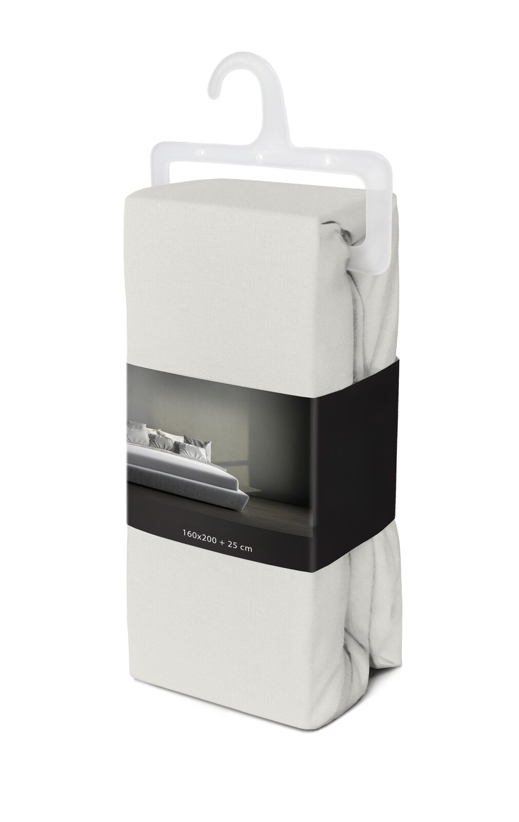 Bavlněné saténové prostěradlo FASHION 160x200 + 25 cm bílé