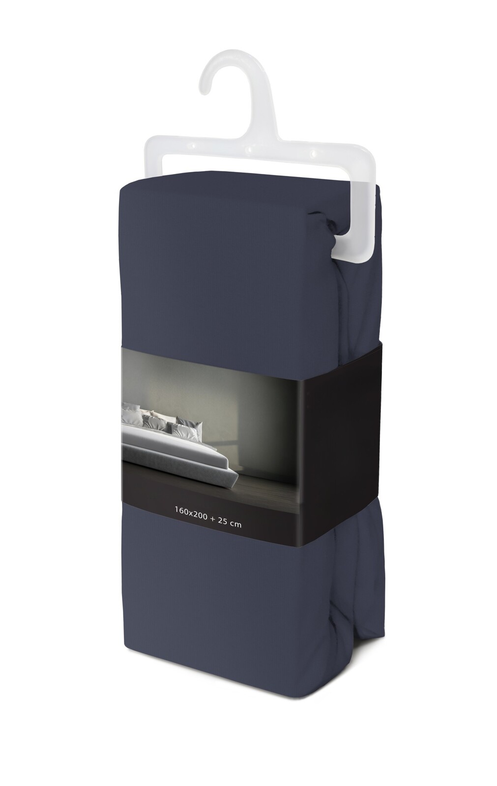 Bavlněné saténové prostěradlo FASHION 160x200 + 25 cm indigo