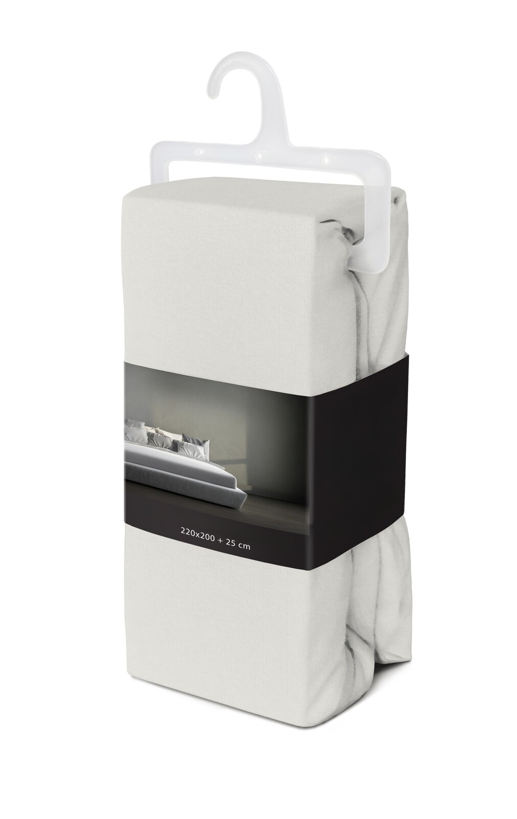 Bavlněné saténové prostěradlo FASHION 220x200 + 25 cm bílé