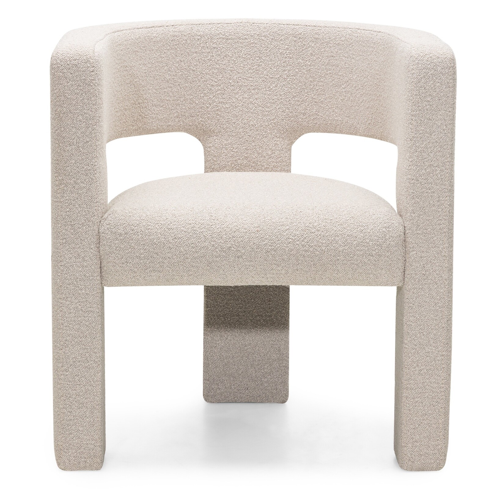 Designové křeslo Alpah bouclé světle béžové