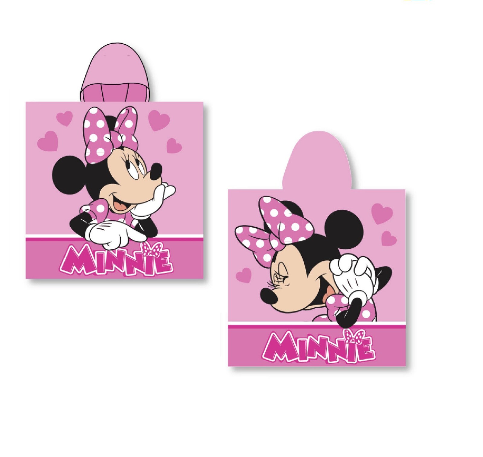 Dětské bavlněné pončo RIKKI Minnie 55x110 cm růžové