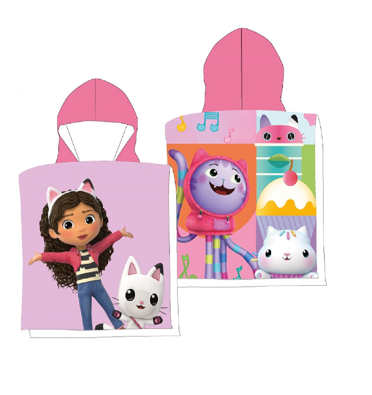 Dětské rychleschnoucí pončo DOULE Gábi 50x100 cm růžové