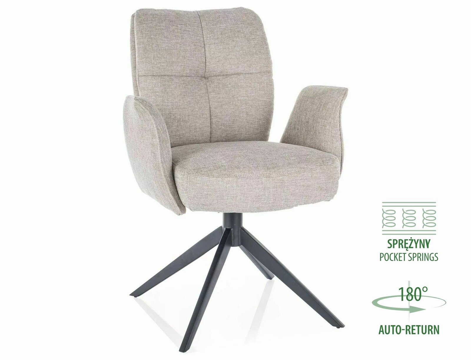 Jídelní křeslo Wing Brego světle béžové