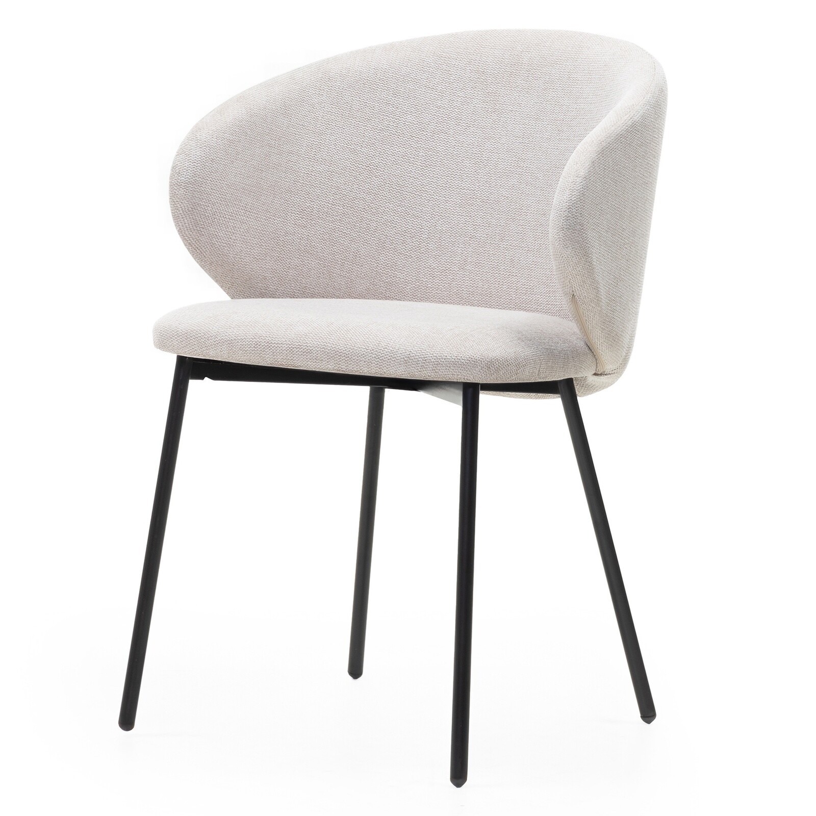 Jídelní židle Adrano světle béžová/černá