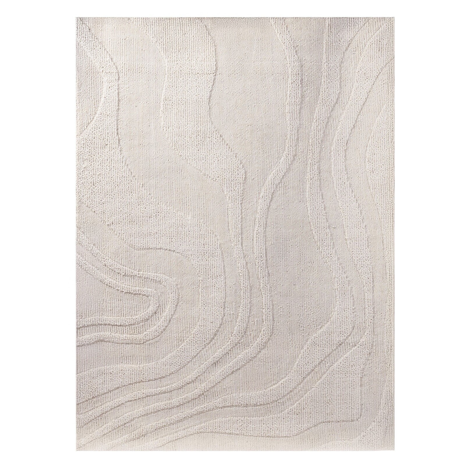 Koberec Mila 190x290 z vlny krémový