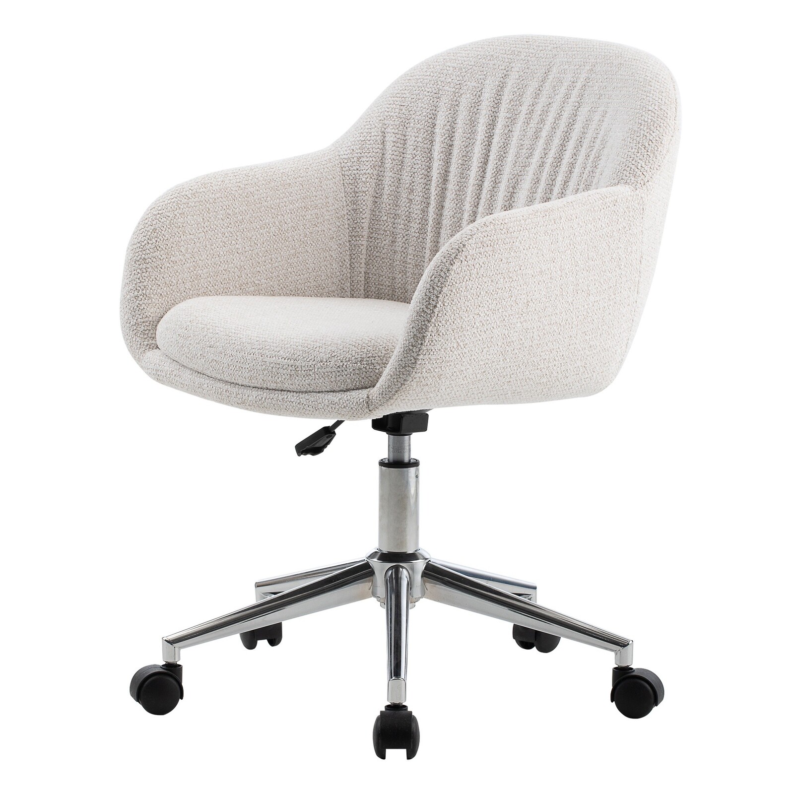 Otočná kancelářská židle Oti krémová/chrom