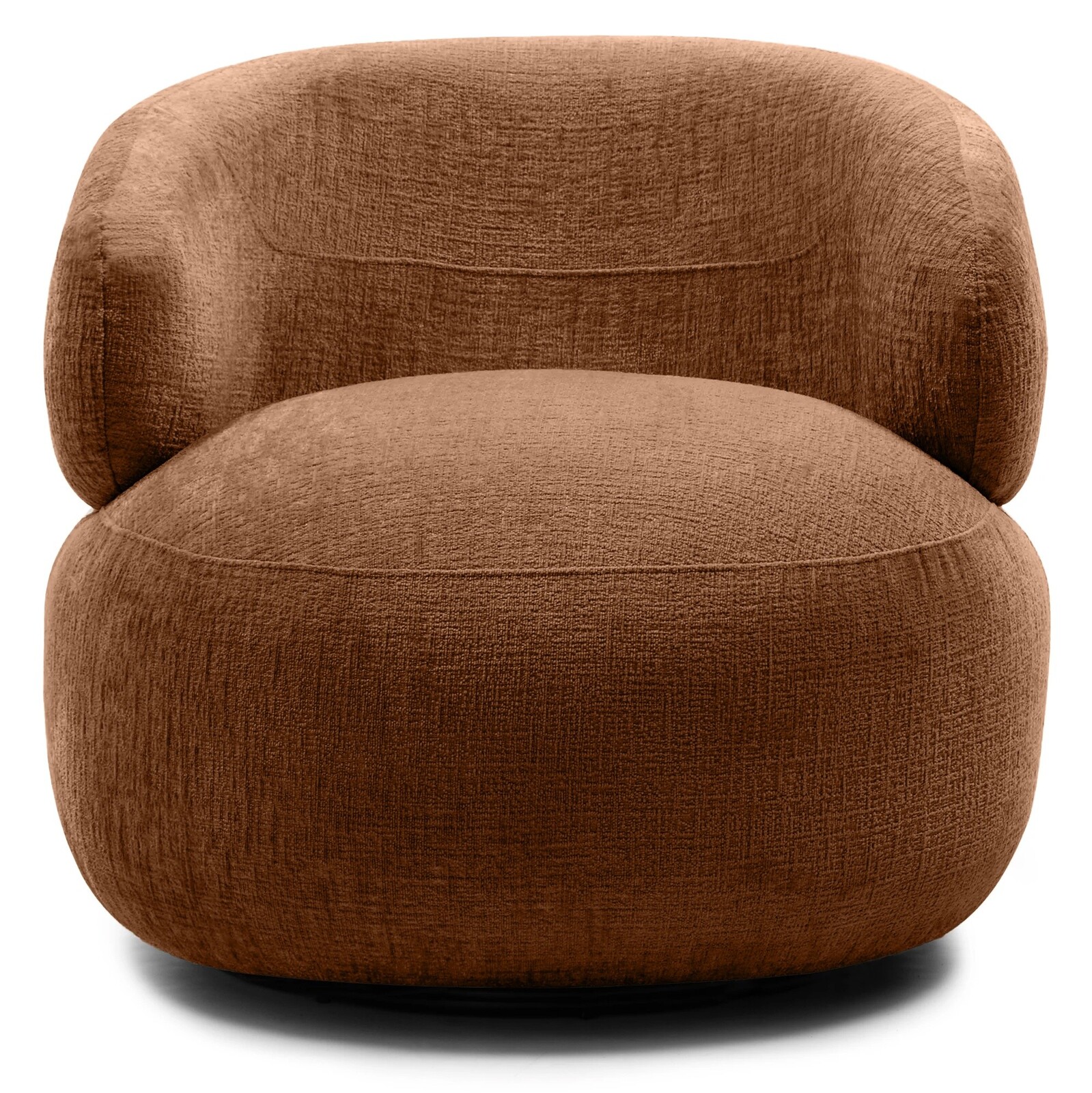 Otočné designové křeslo Rumble měděné