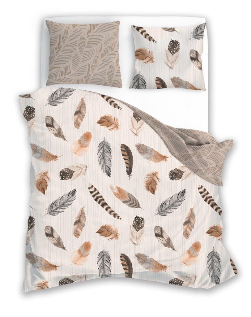 Povlečení z mikrovlákna SATYN 009 220x200 cm + 2x 70x80 cm béžové