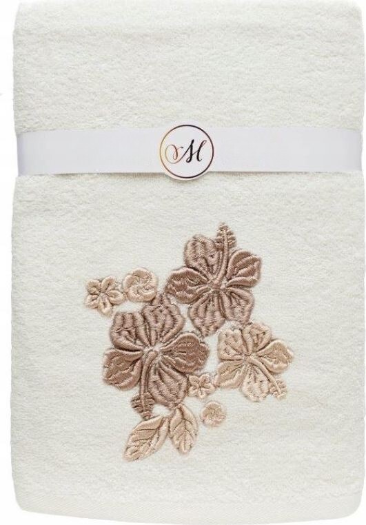 Sada bavlněných ručníků MARIBELLA 004 3 ks krémová/ibišek