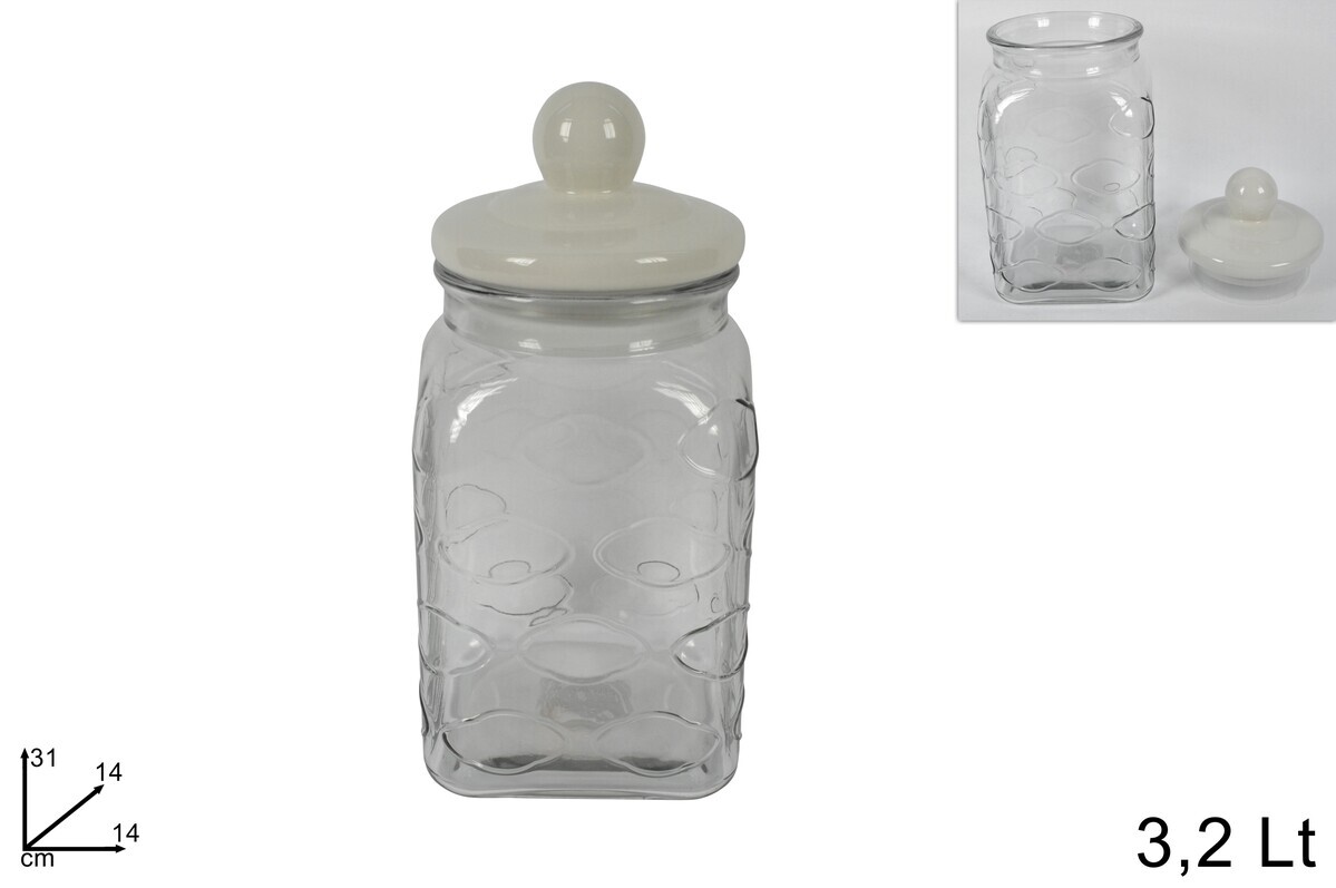 MAKRO - Dóza sklo 3,2L, výška 31cm