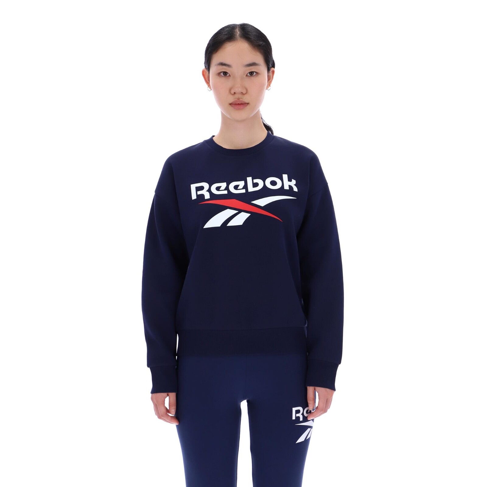 Reebok dámska fleecová mikina tmavomodrá