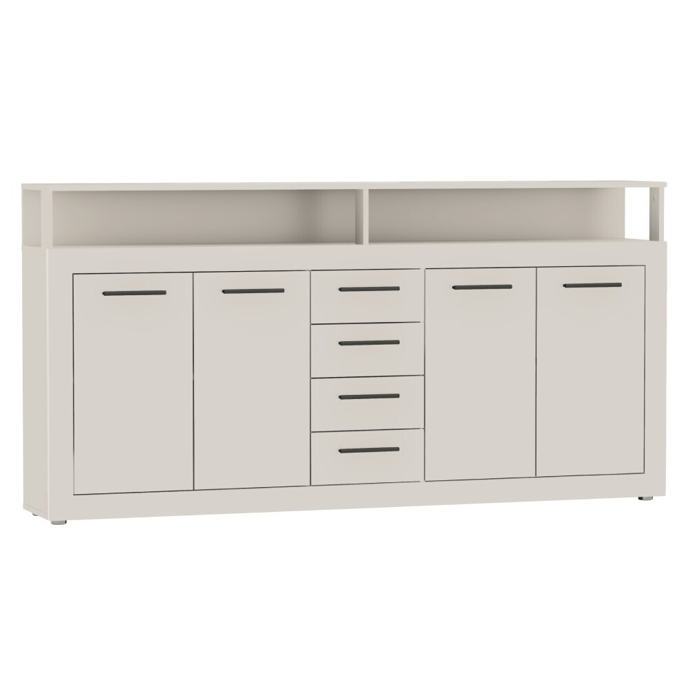 KONDELA Lunysa 2 New štvordverová komoda so zásuvkami kašmír