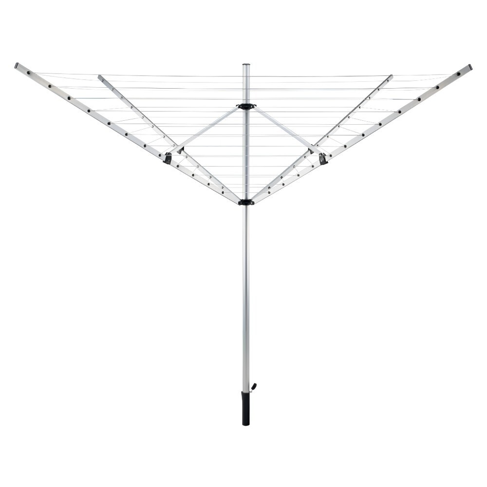 KONDELA Rotary New Typ 1 záhradný sušiak na bielizeň strieborná / čierna