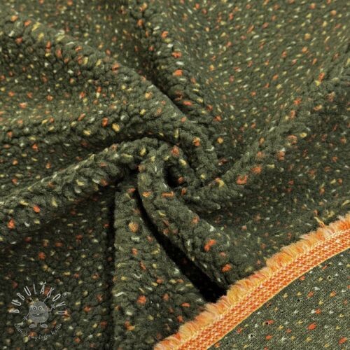 Fleece TEDDY TWEED - ARMY GREEN