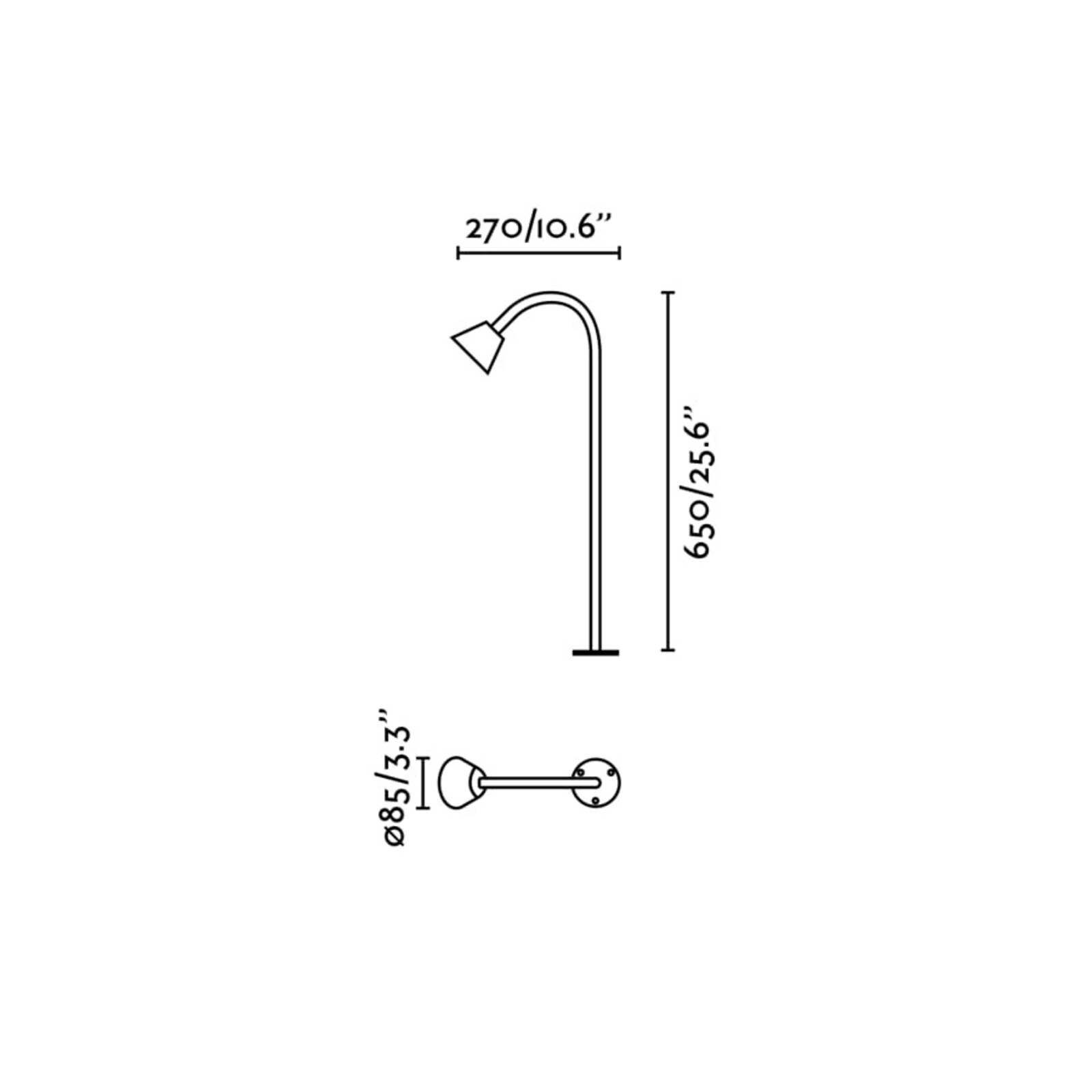 LED chodníkové svetlo Lily, výška 65 cm, čierne, nerezová oceľ, IP65