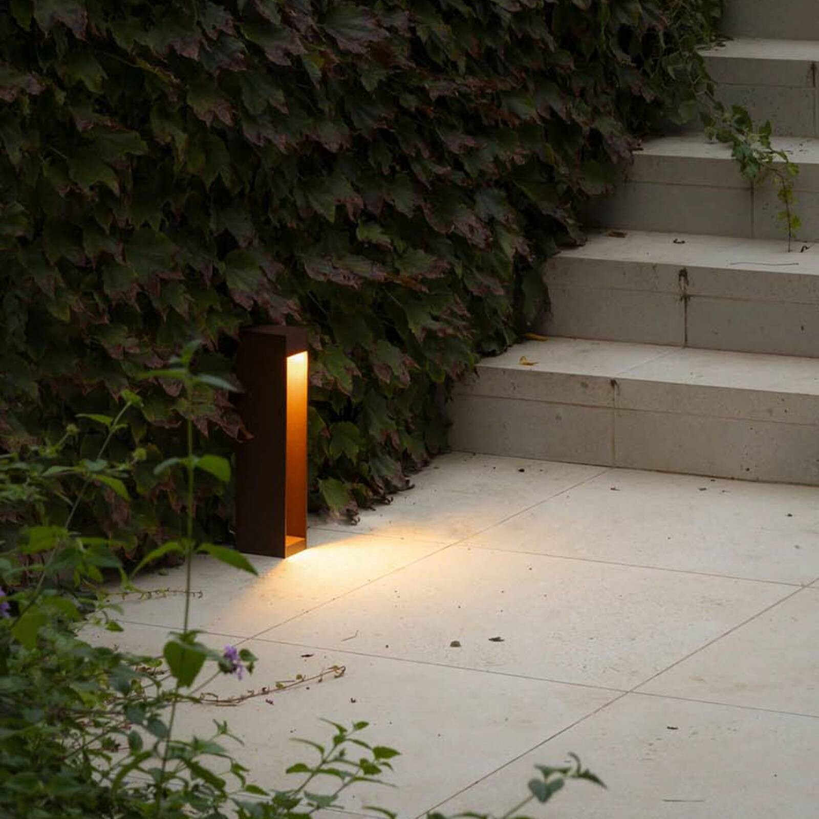 LED podsvietenie Cerler, hnedé, 35 cm, kov, IP65, CCT