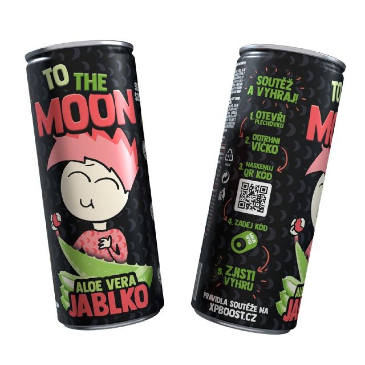 Mr. Moon ovocný nealkoholický nápoj s Aloe Vera a Jablko - 0,25 ml