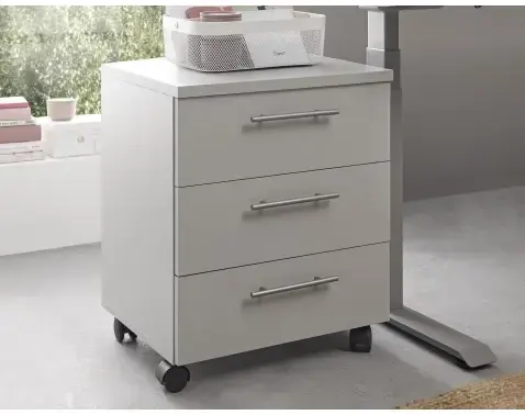 Úložný kontajner na kolieskach Ben, svetlo šedý%