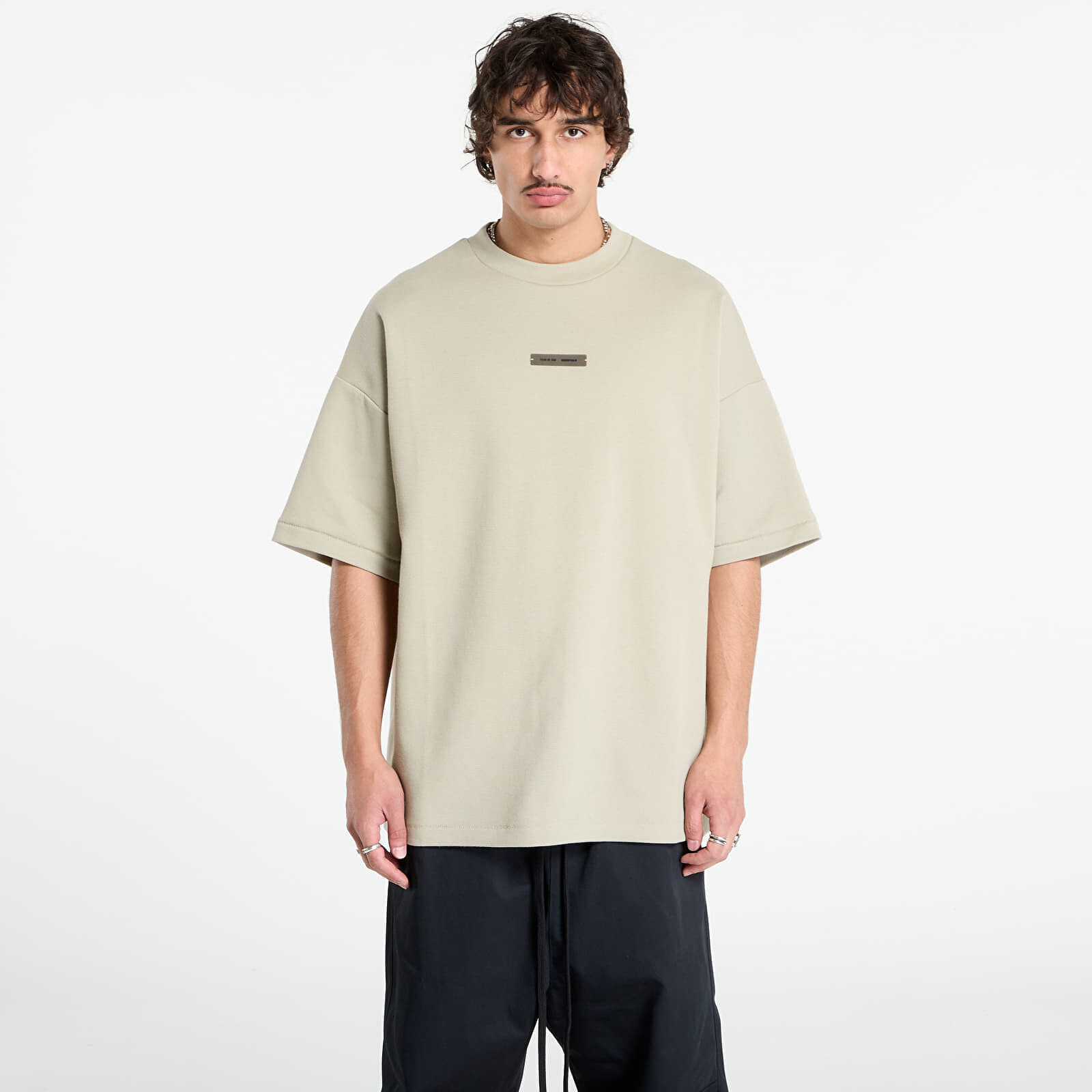 Tričko Fear of God Essentials Pique 90's Short Sleeve Tee Abbey Stone L