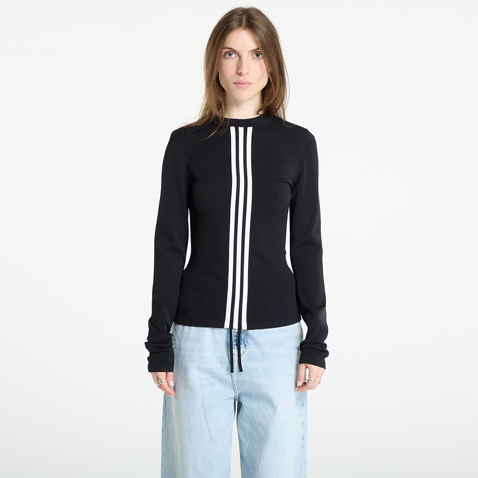 Tričko Y-3 Fitted Long Sleeve Cinch Black L