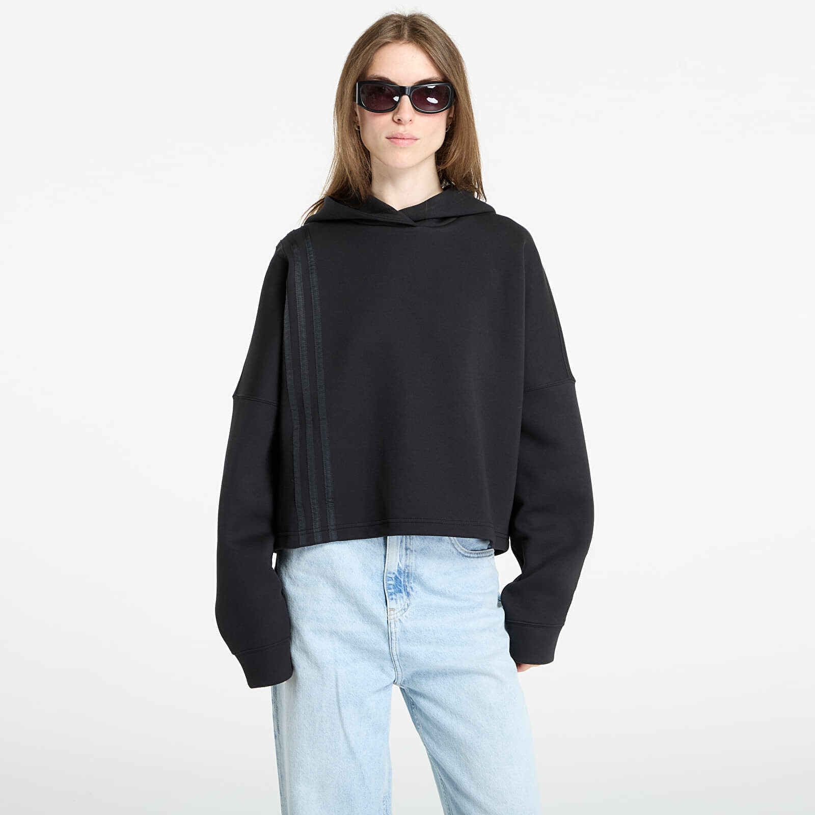 Mikina adidas Off Placed 3-Stripes Hoodie Black L