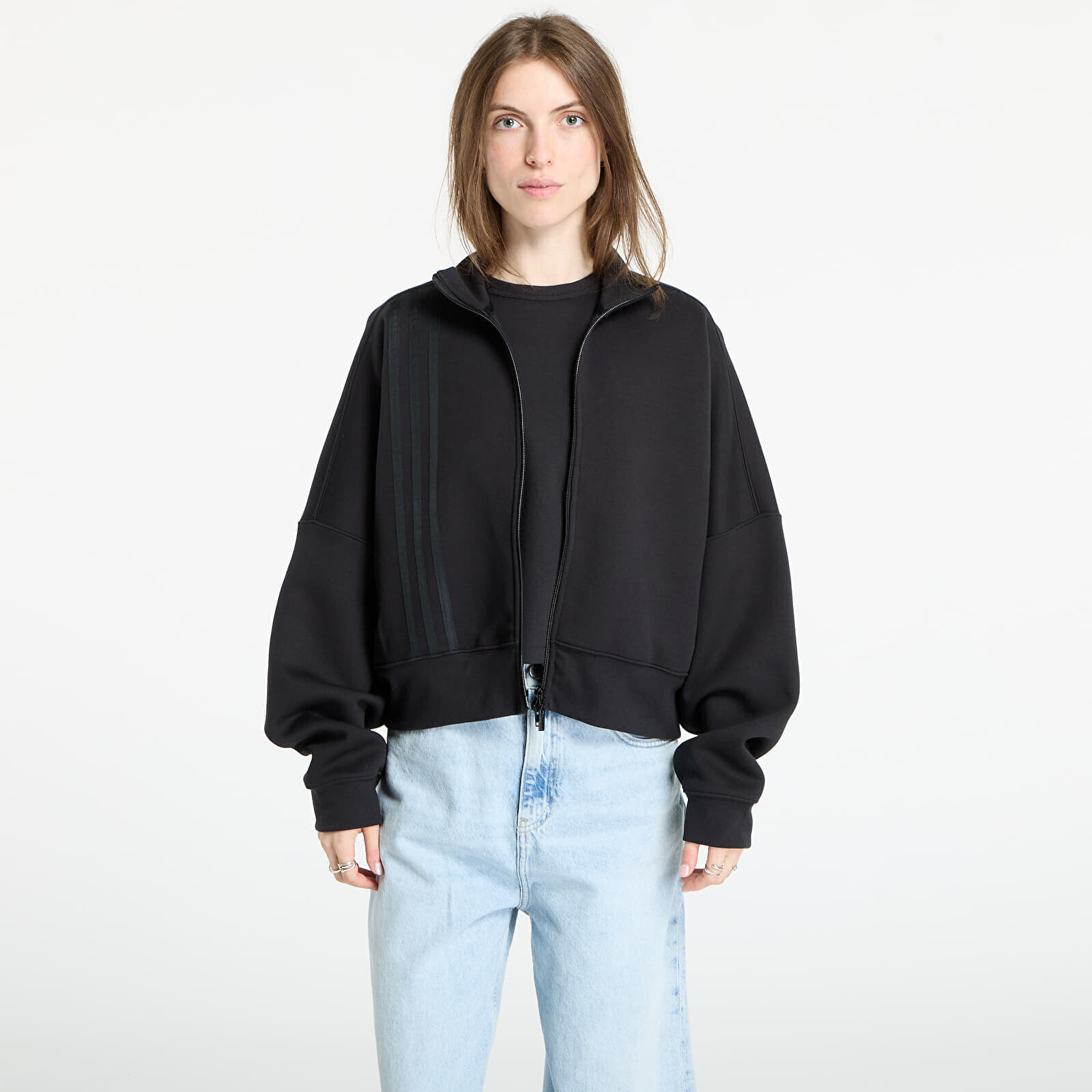 Mikina adidas Off Placed 3-Stripes Zip Up Black L