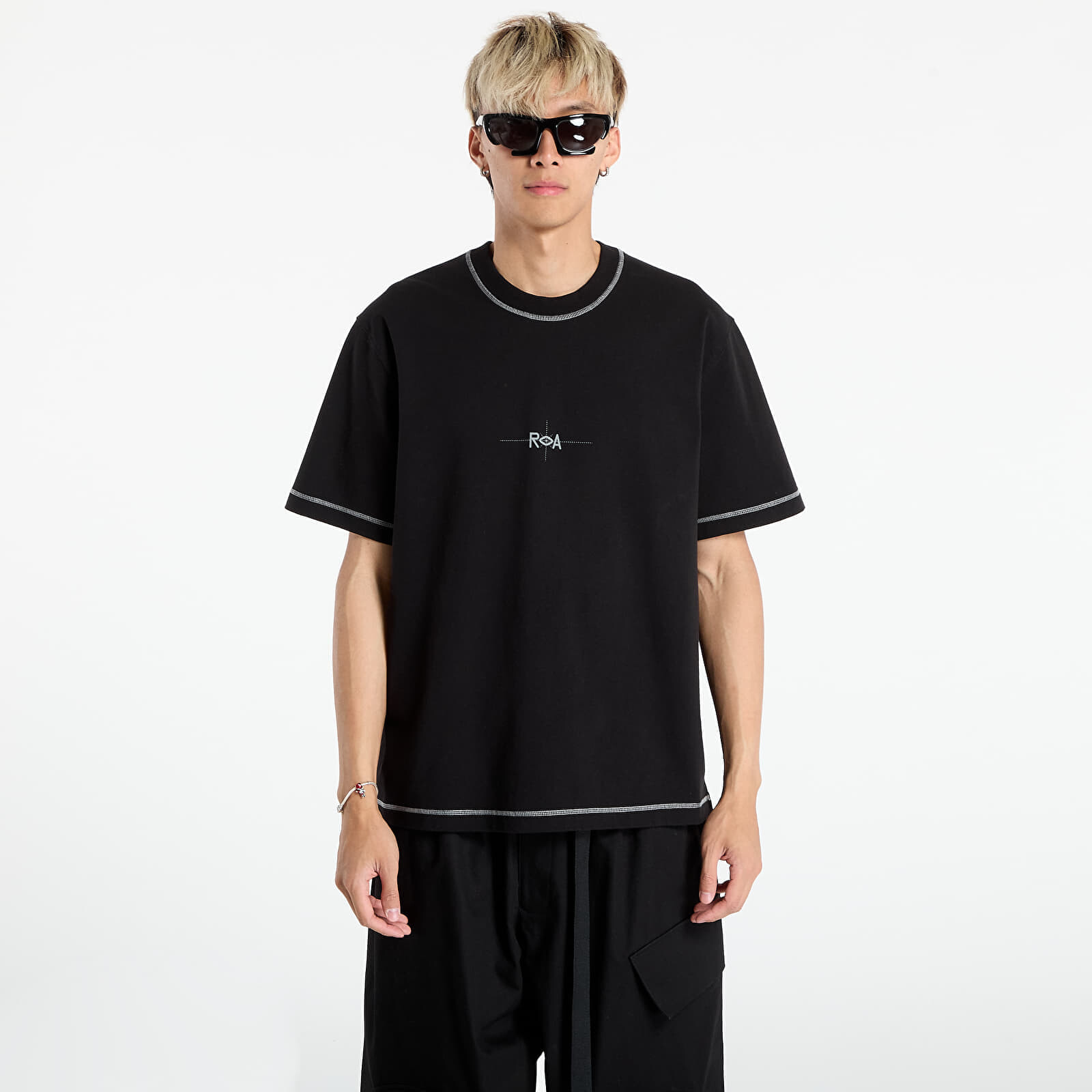 Tričko ROA Info Stitch Organic T-Shirt Black L