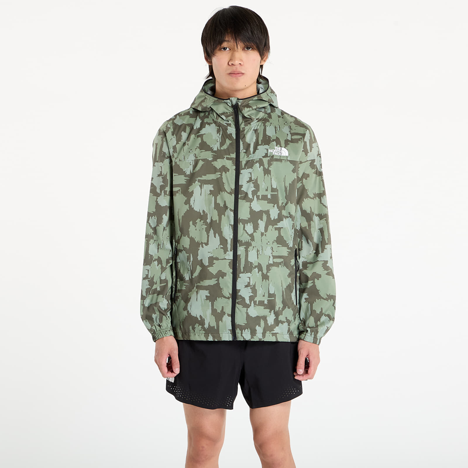 Bunda The North Face M Mountain Athletics Wind Jacket New Taupe Green Painted Mountains Print L
