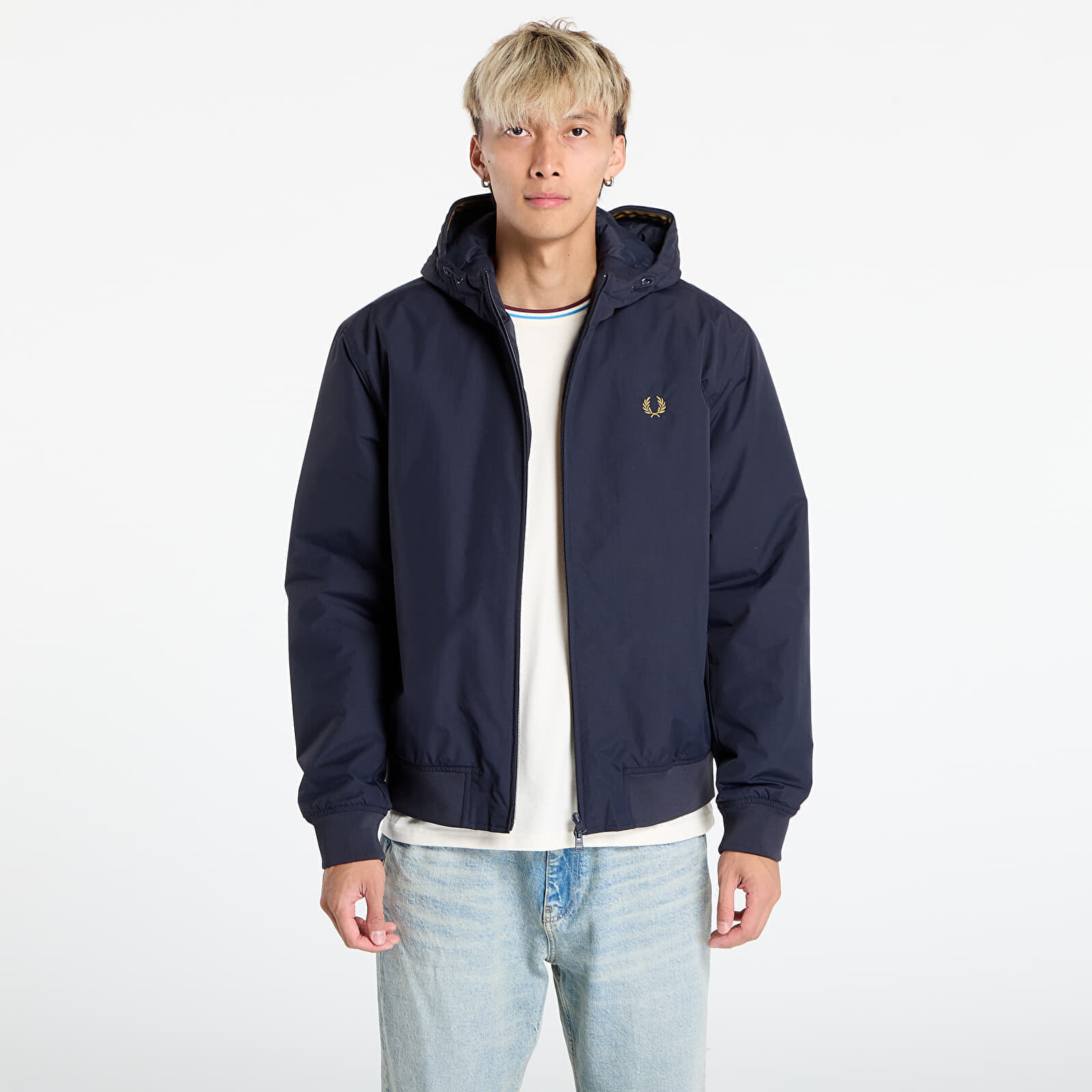 Bunda FRED PERRY Hooded Brentham Jacket Navy L
