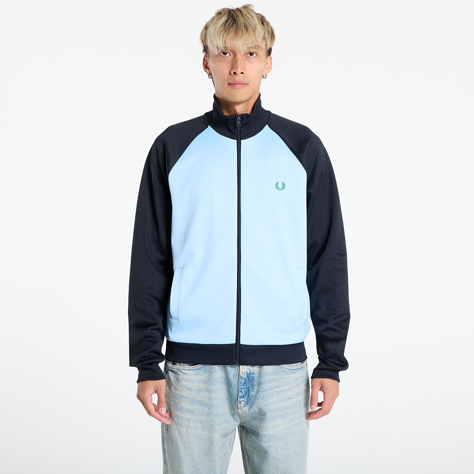 Mikina FRED PERRY Contrast Sleeve Track Jacket Track Blue/ Navy L