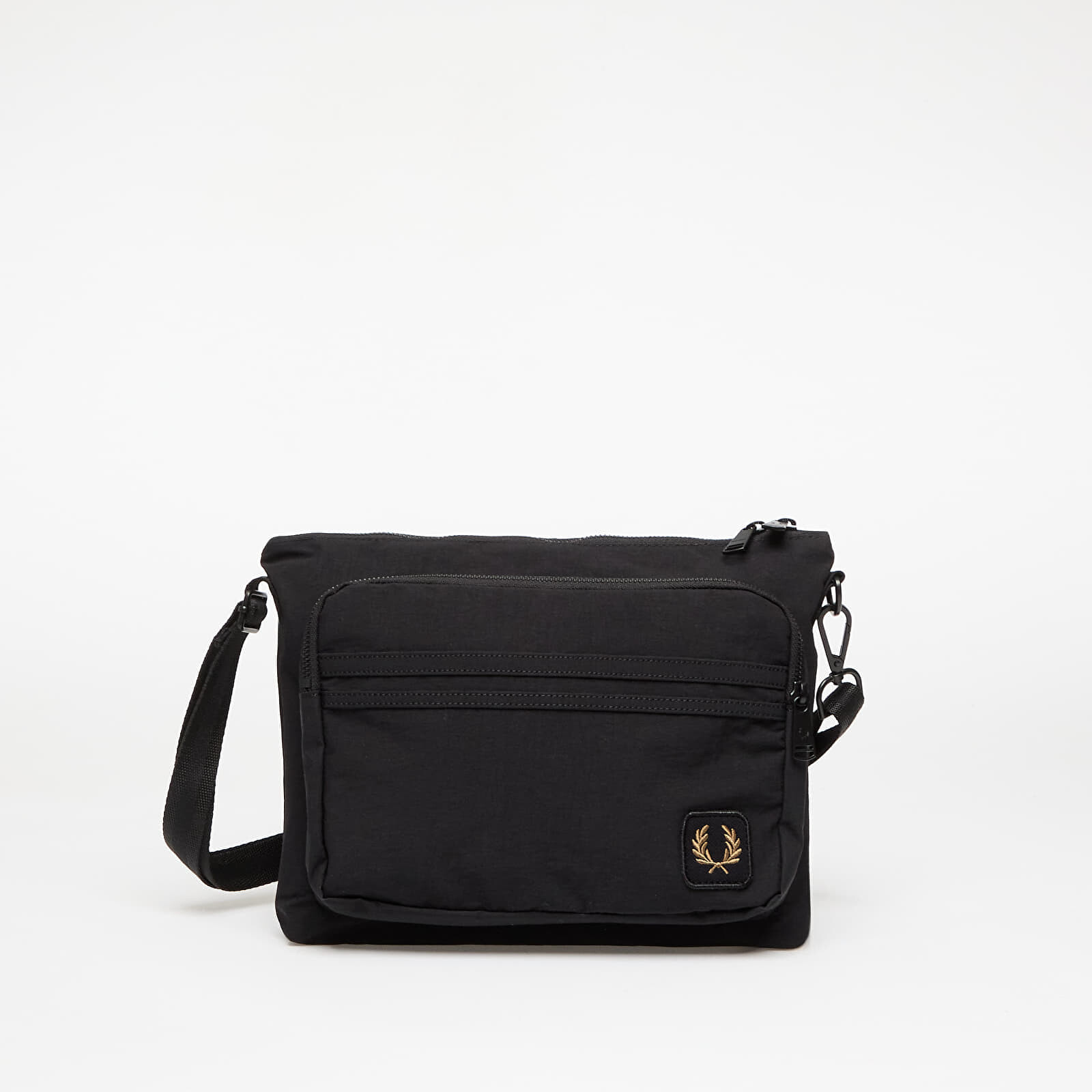 FRED PERRY Nylon Badge Crossbody Bag Black Universal