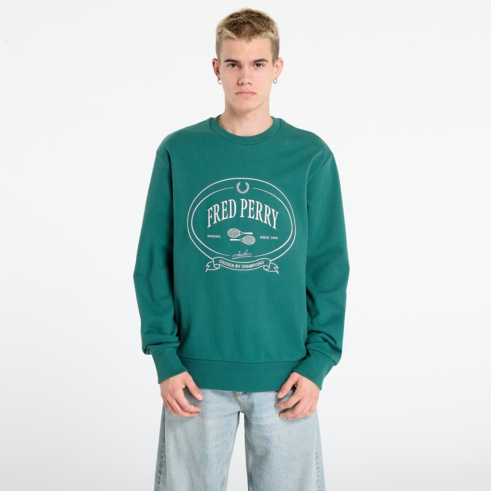 Mikina FRED PERRY Chosen By Champions Sweatshirt Sport Green L