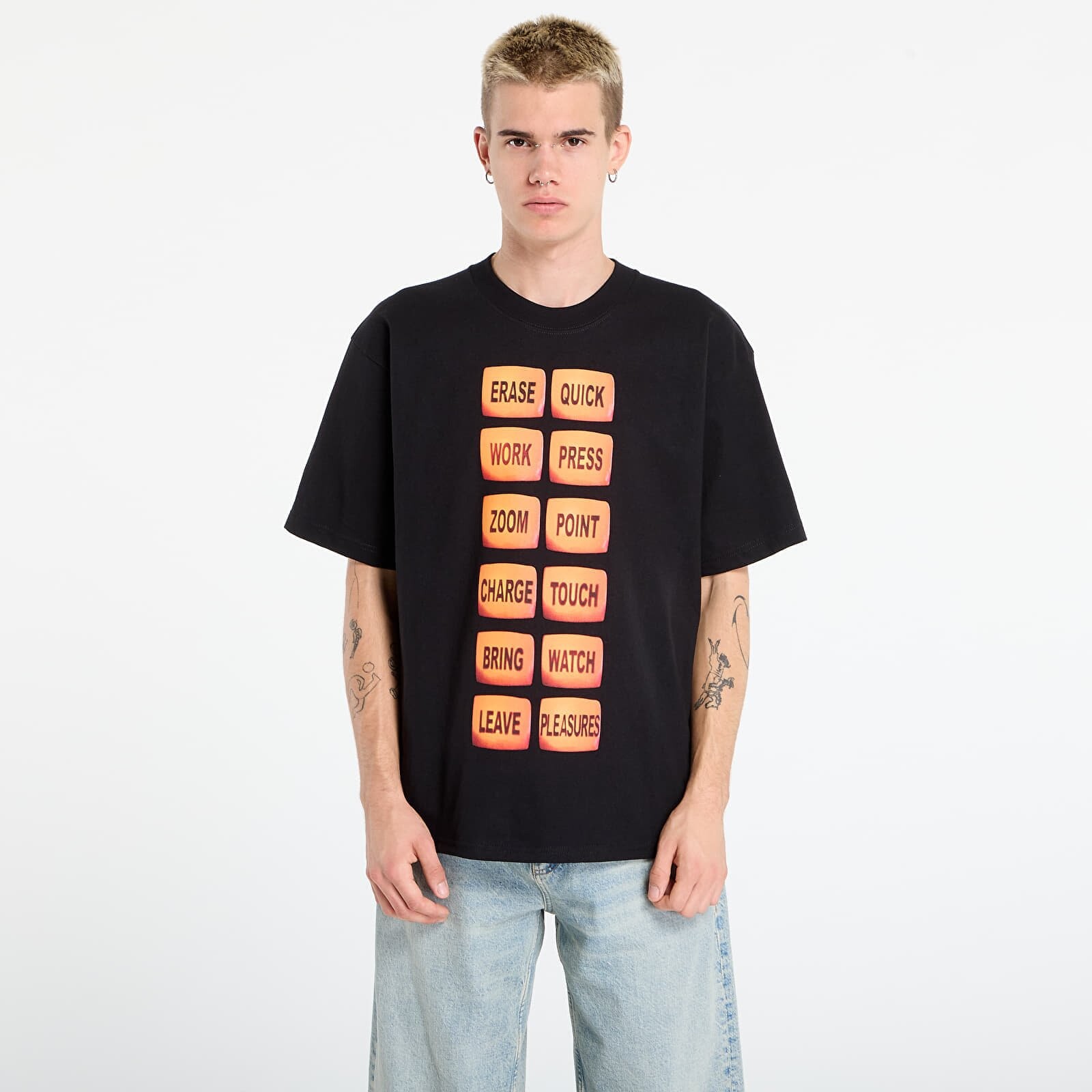 Tričko PLEASURES Technologic T-Shirt Black L