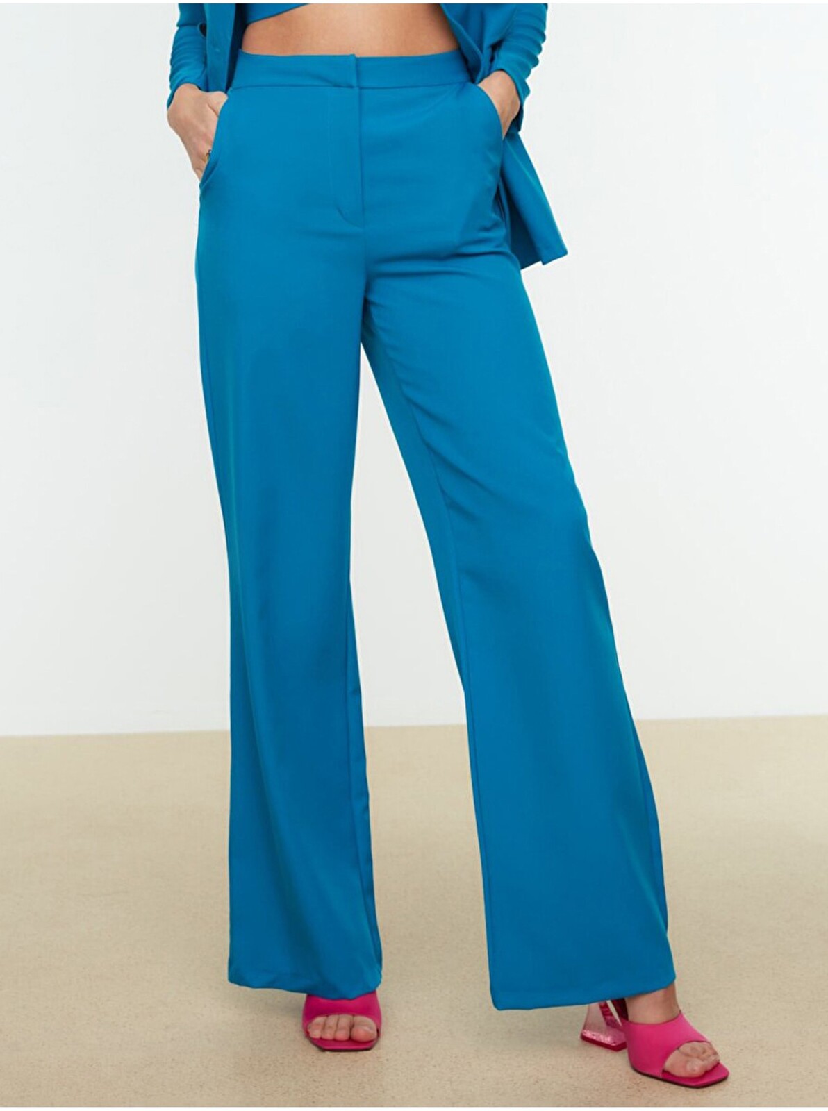 Trendyol Blue Wide Trousers - Women