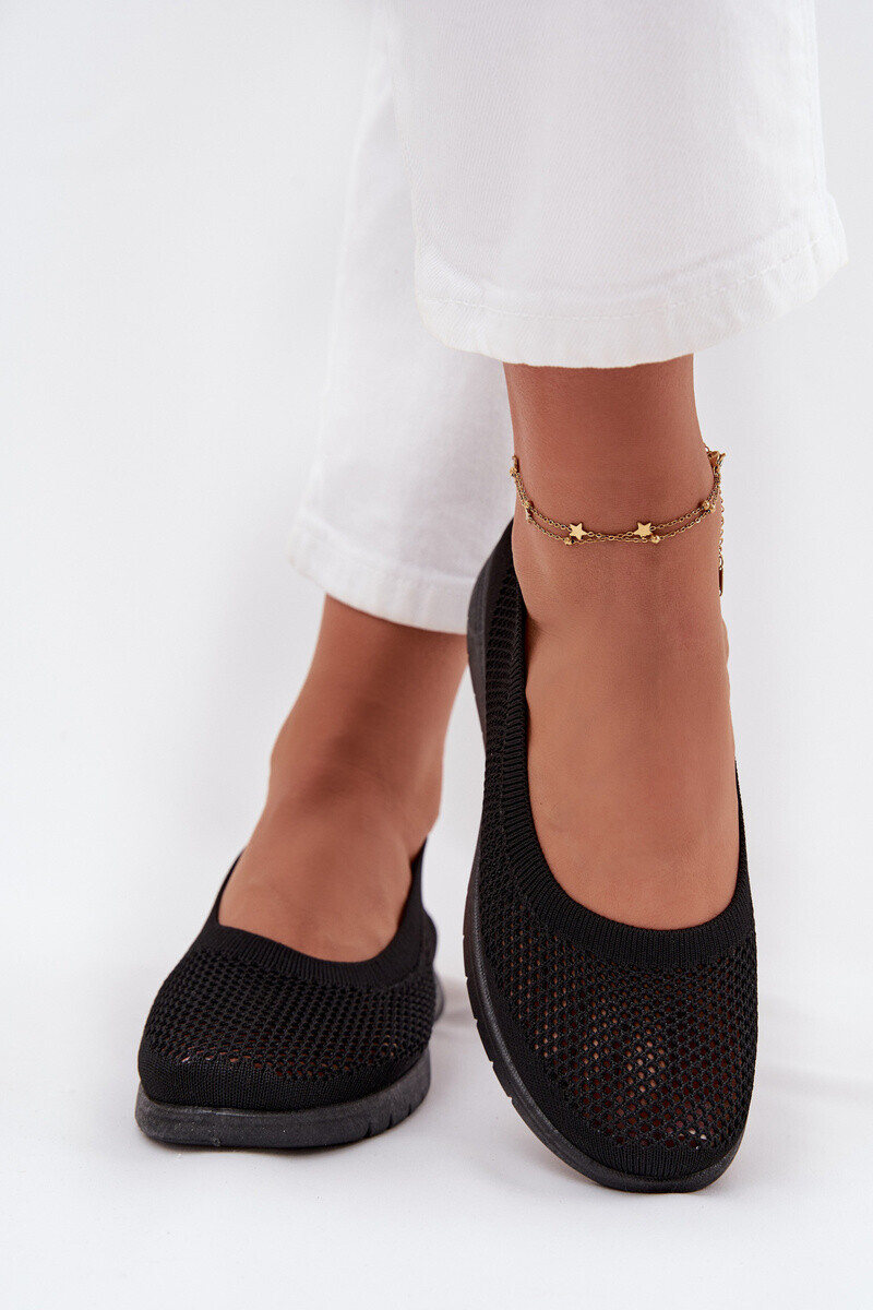 Boto Dámske Sieťované Baleríny V Športovom Štýle Čierne Virella
