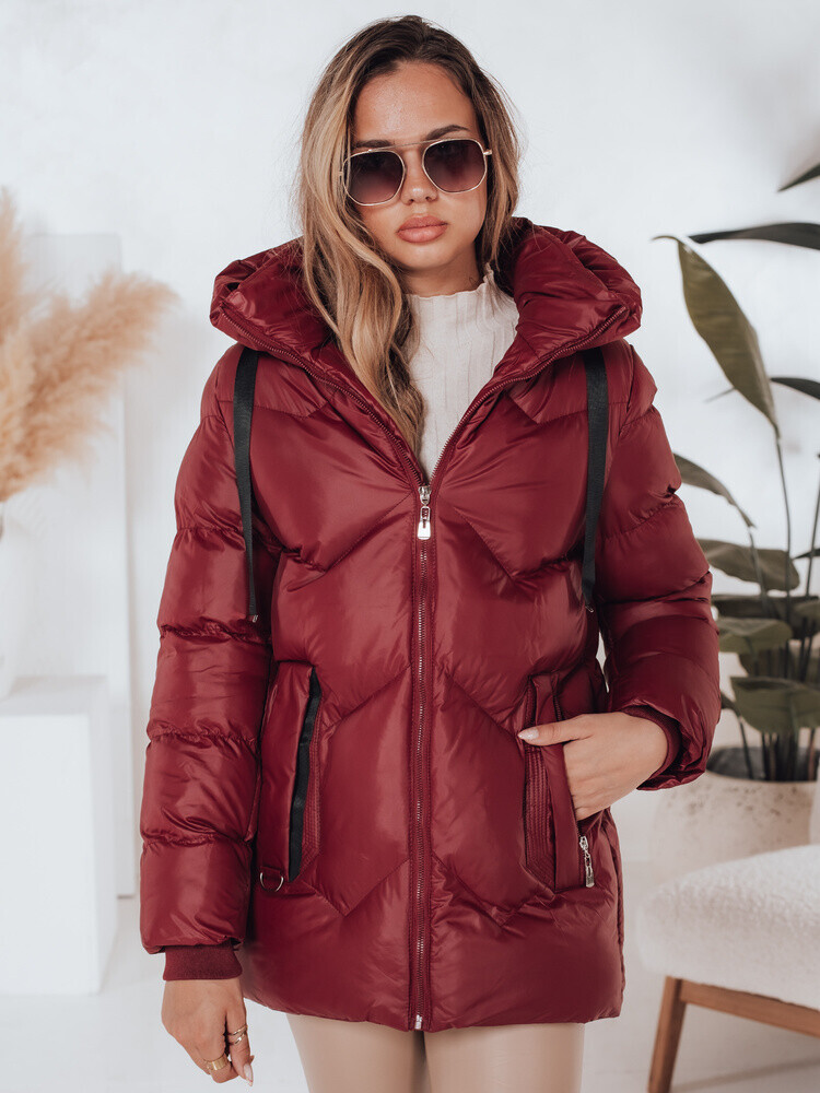 Kurtka zimowa damska SALVONA czerwona pikowana Dstreet