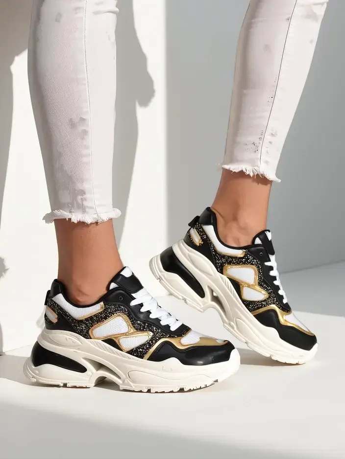 Resti Women's Sporty Sneakers with Glitter Isoffi