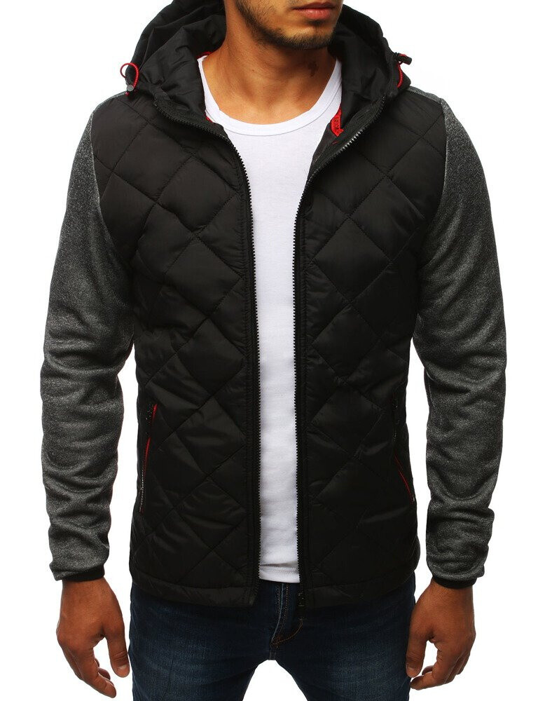 DStreet Pánska prechodná prešívaná grafitová