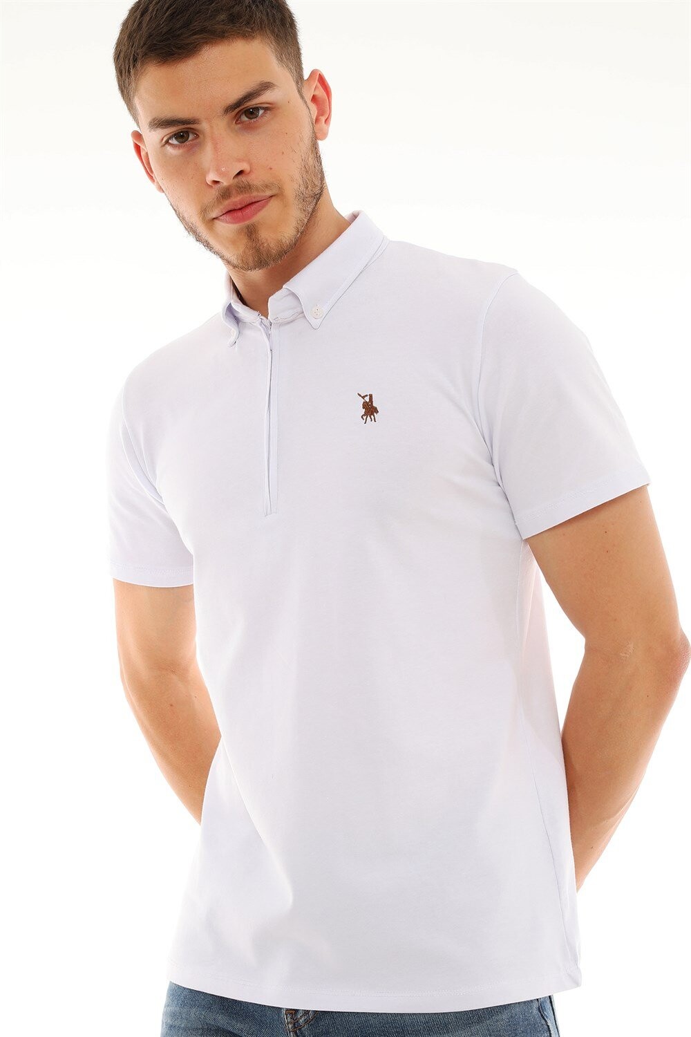 T8583 DEWBERRY MEN'S T-SHIRT-WHITE