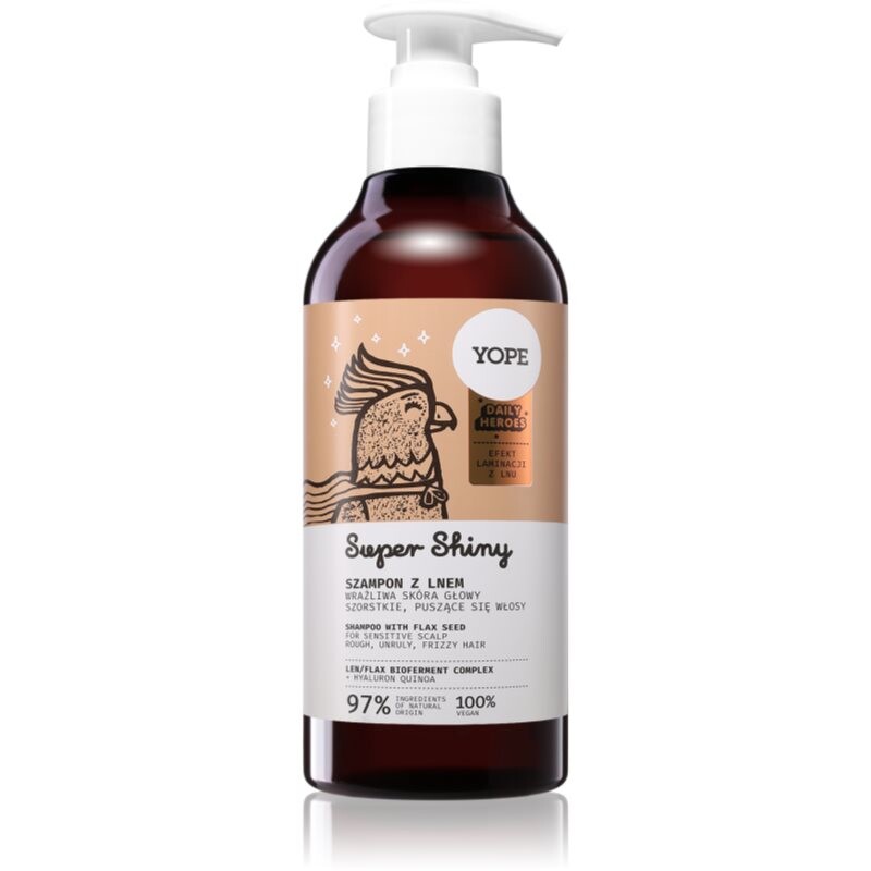 Yope Daily Heroes Super Shiny šampón pre lesk vlnitých a kučeravých vlasov 170 ml
