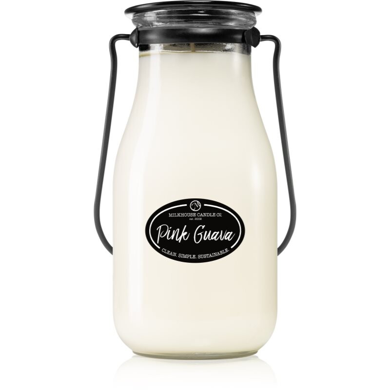 Milkhouse Candle Co. Creamery Pink Guava vonná sviečka Milkbottle 396 g