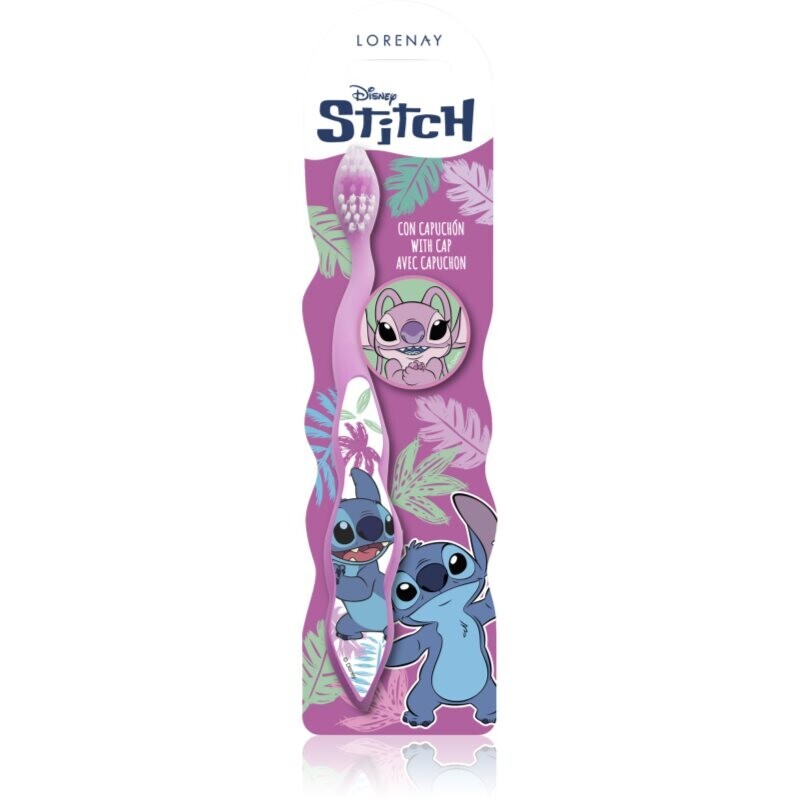 Disney Stitch Toothbrush with Cap zubná kefka 3 y+ 1 ks