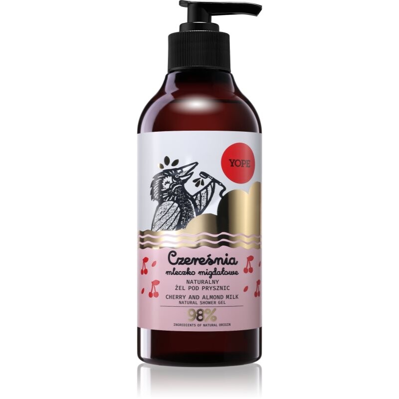 Yope Cherry & Almond Milk prírodný sprchový gél 400 ml
