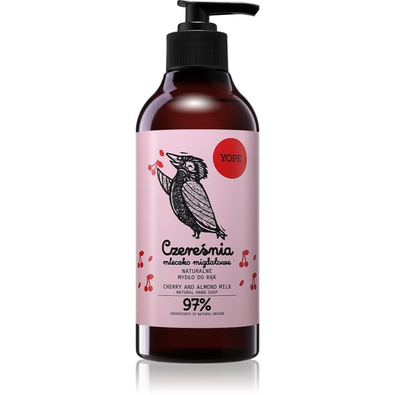 Yope Cherry & Almond Milk prírodné mydlo na ruky 500 ml
