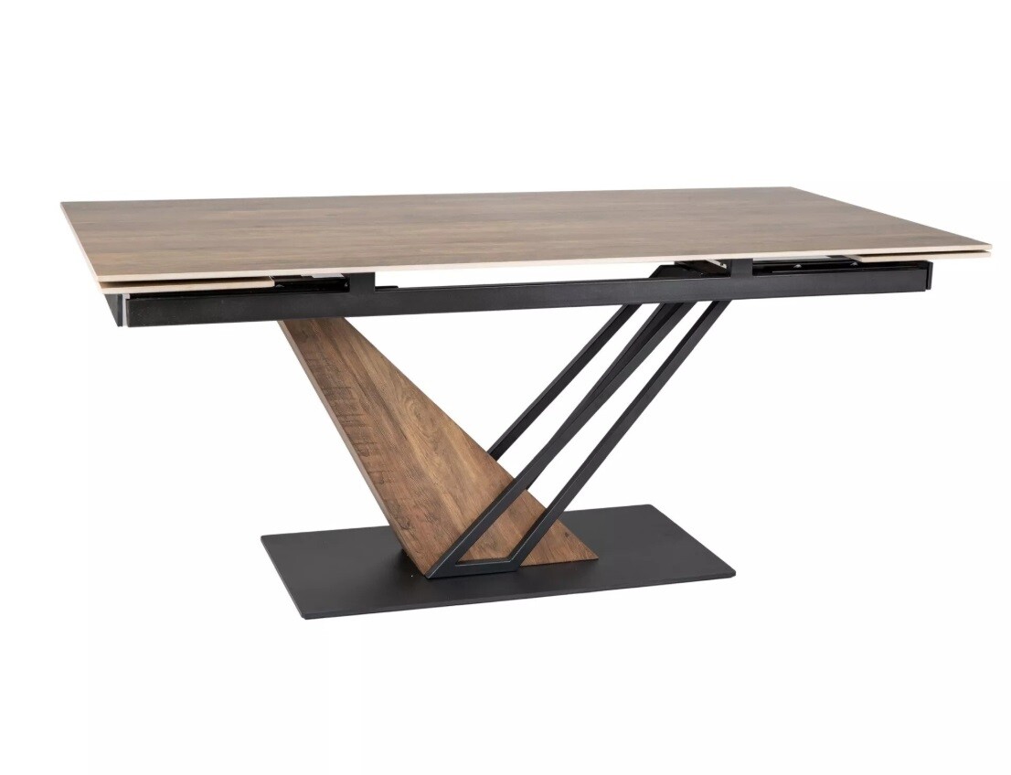 Signal Rozkladací jedálenský stôl GENESIS | dub / čierny / dub